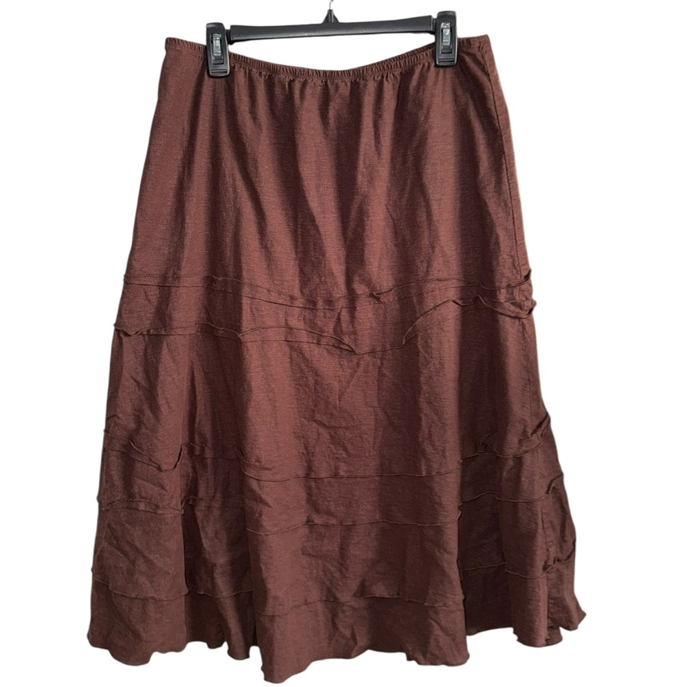 Dressbarn Linen Brown Skirt Size 12